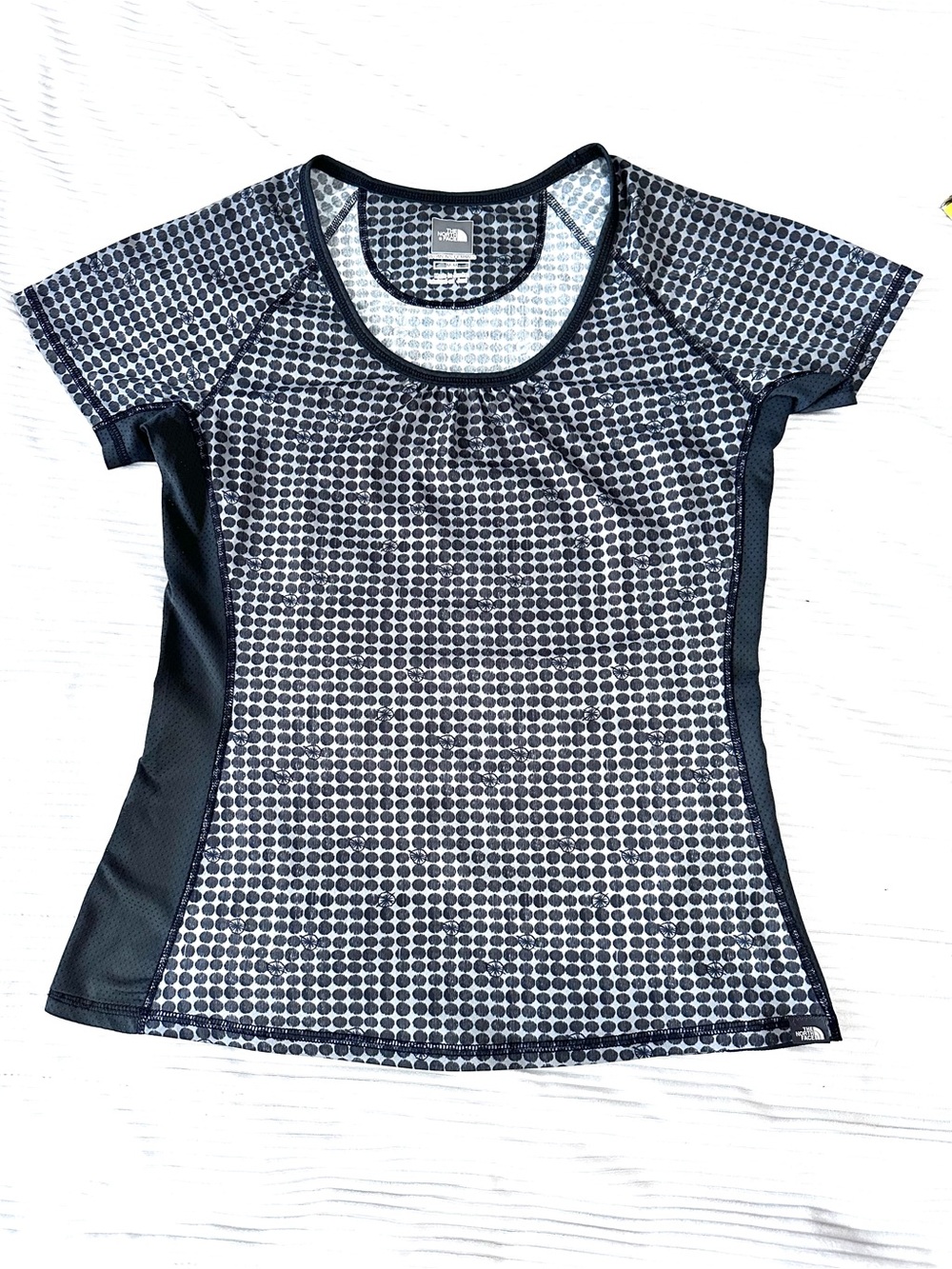 The North Face Women's Black & White Dot-Print Short Sleeve Tee